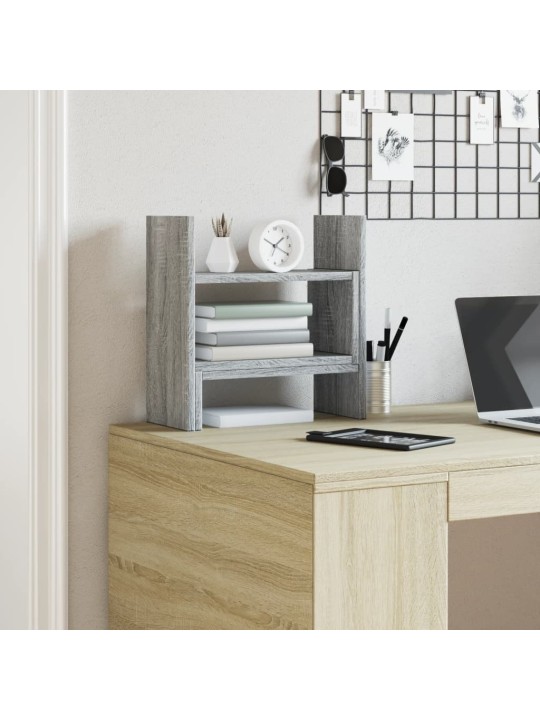 Stolní organizér šedý sonoma 38,5 x 17 x 39 cm kompozitní dřevo