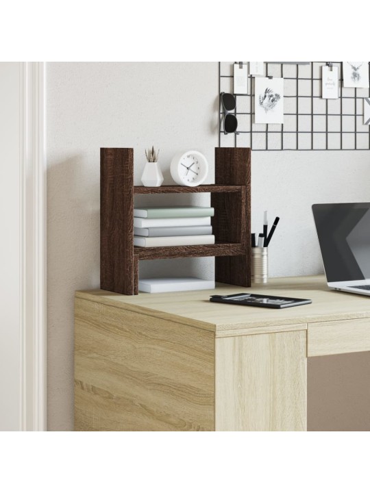 Stolní organizér hnědý dub 38,5 x 17 x 39 cm kompozitní dřevo