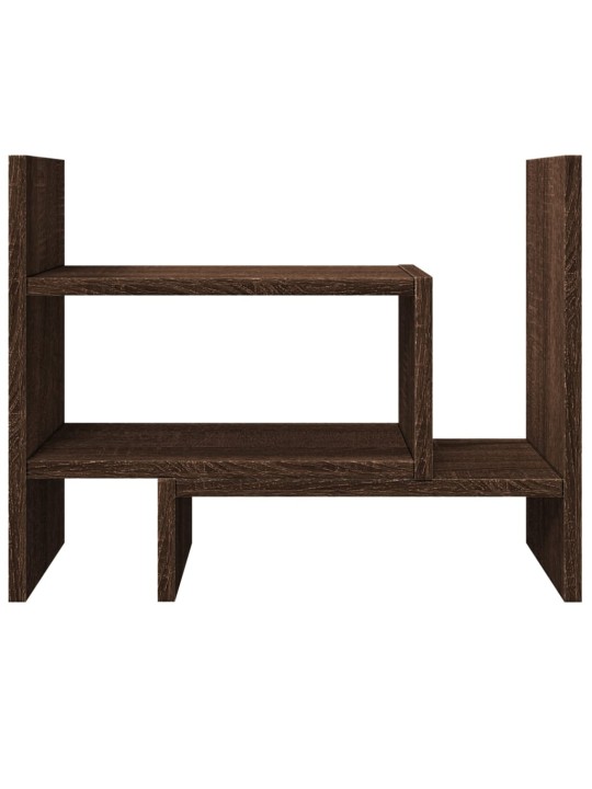 Stolní organizér hnědý dub 38,5 x 17 x 39 cm kompozitní dřevo