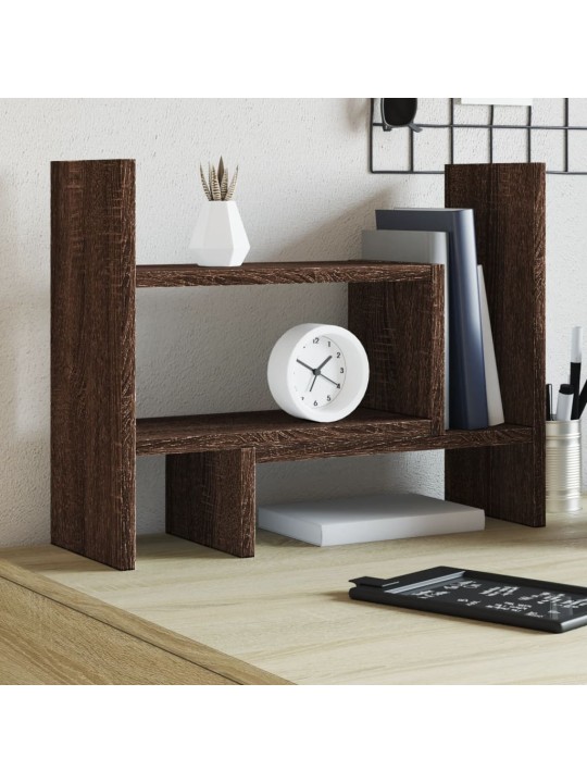 Stolní organizér hnědý dub 38,5 x 17 x 39 cm kompozitní dřevo