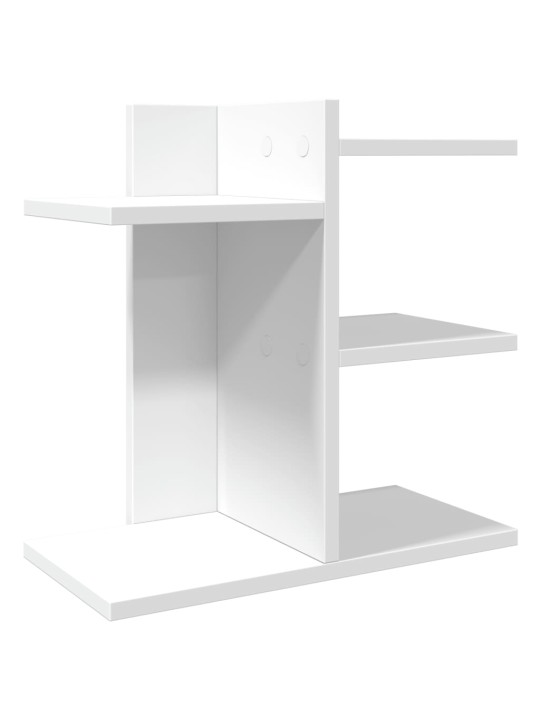 Stolní organizér bílý 42 x 21,5 x 42 cm kompozitní dřevo
