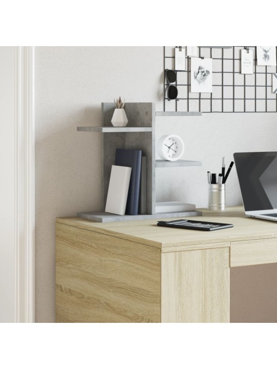 Stolní organizér bílý 42 x 21,5 x 42 cm kompozitní dřevo