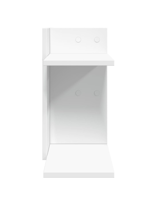 Stolní organizér bílý 42 x 21,5 x 42 cm kompozitní dřevo