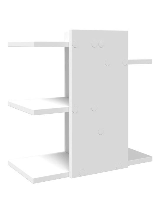Stolní organizér bílý 42 x 21,5 x 42 cm kompozitní dřevo