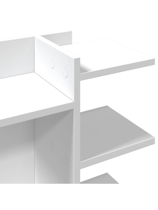 Stolní organizér bílý 42 x 21,5 x 42 cm kompozitní dřevo