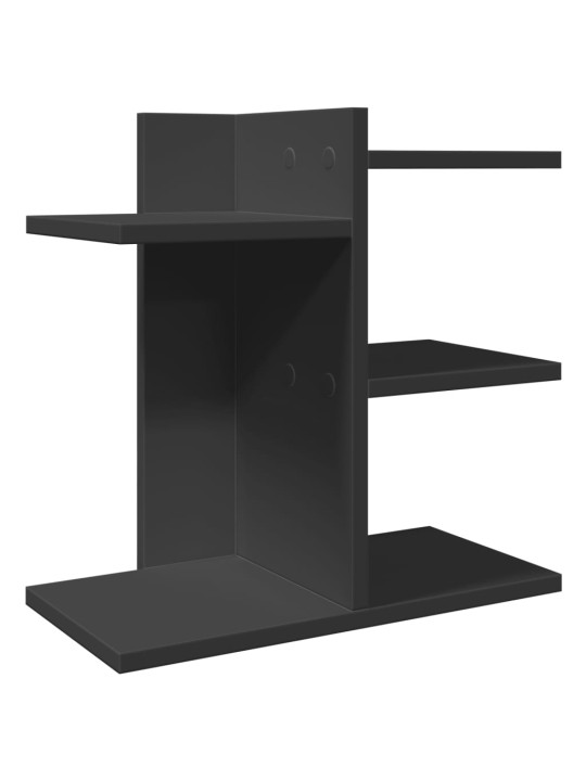 Stolní organizér černý 42 x 21,5 x 42 cm kompozitní dřevo