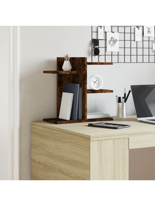 Stolní organizér kouřový dub 42 x 21,5 x 42 cm kompozitní dřevo