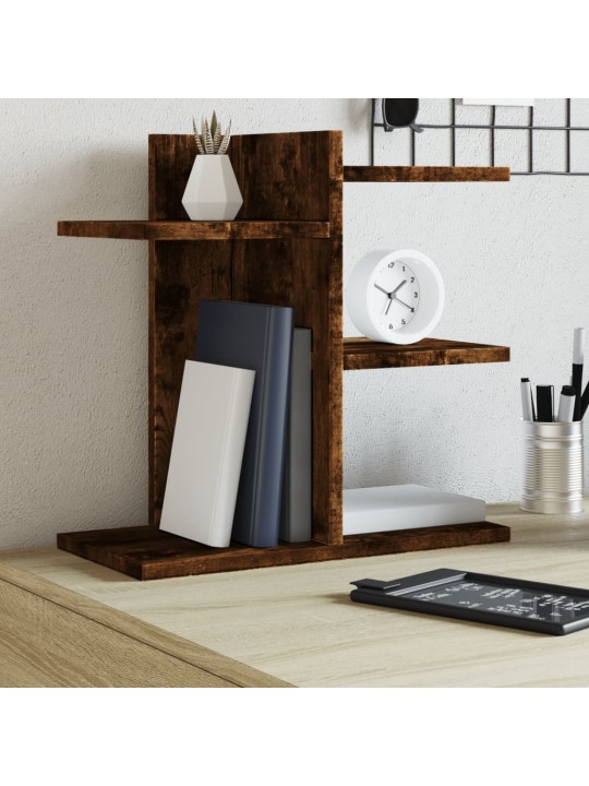 Stolní organizér kouřový dub 42 x 21,5 x 42 cm kompozitní dřevo