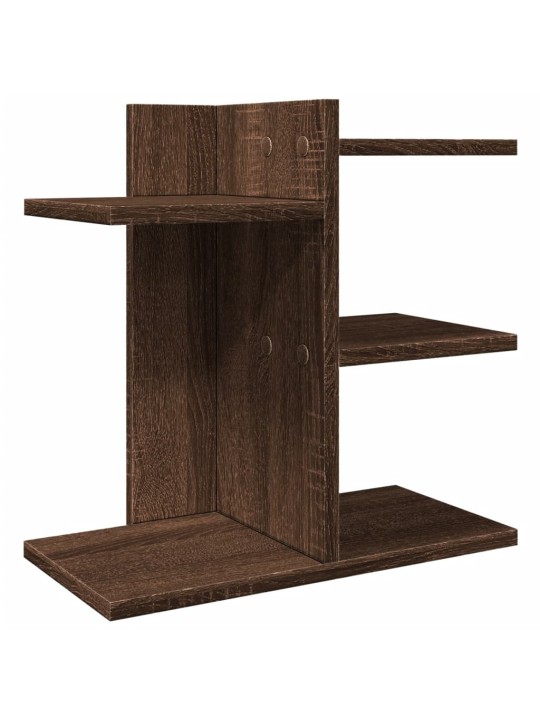 Stolní organizér hnědý dub 42 x 21,5 x 42 cm kompozitní dřevo