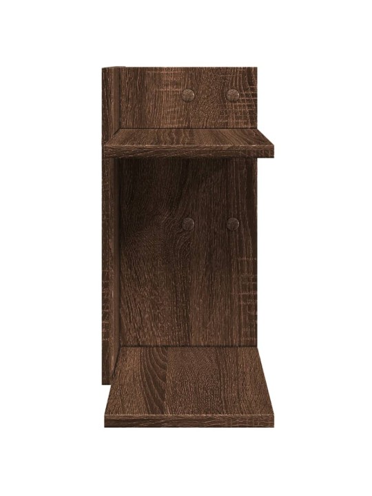 Stolní organizér hnědý dub 42 x 21,5 x 42 cm kompozitní dřevo