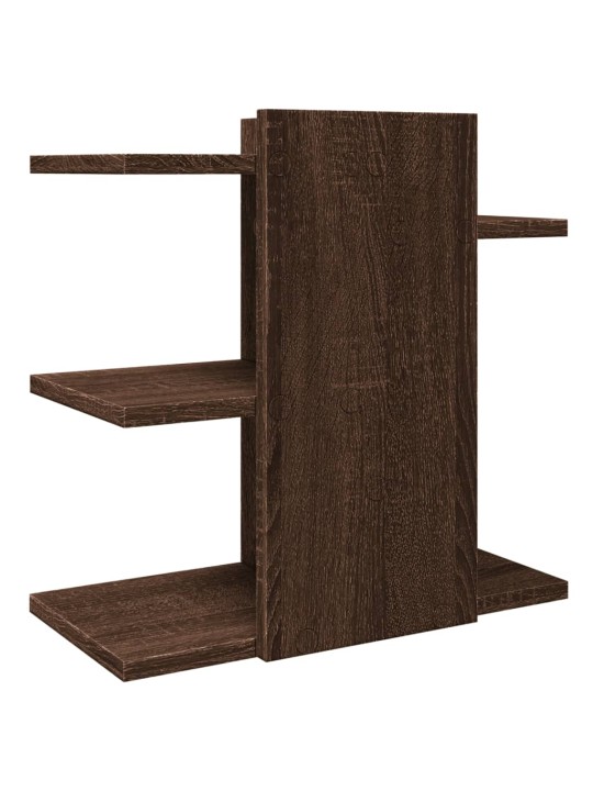 Stolní organizér hnědý dub 42 x 21,5 x 42 cm kompozitní dřevo