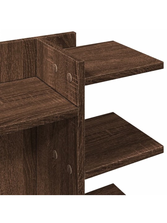 Stolní organizér hnědý dub 42 x 21,5 x 42 cm kompozitní dřevo