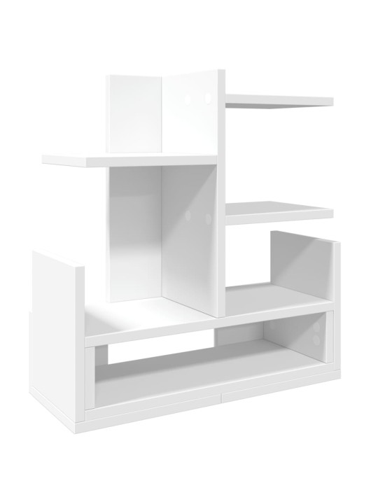 Stolní organizér bílý 49 x 20 x 52,5 cm kompozitní dřevo