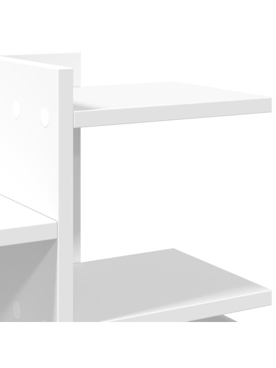Stolní organizér bílý 49 x 20 x 52,5 cm kompozitní dřevo
