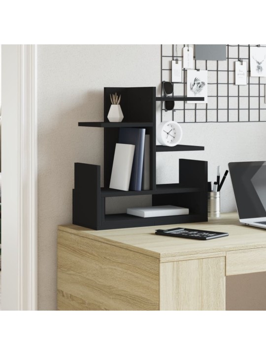 Stolní organizér černý 49 x 20 x 52,5 cm kompozitní dřevo