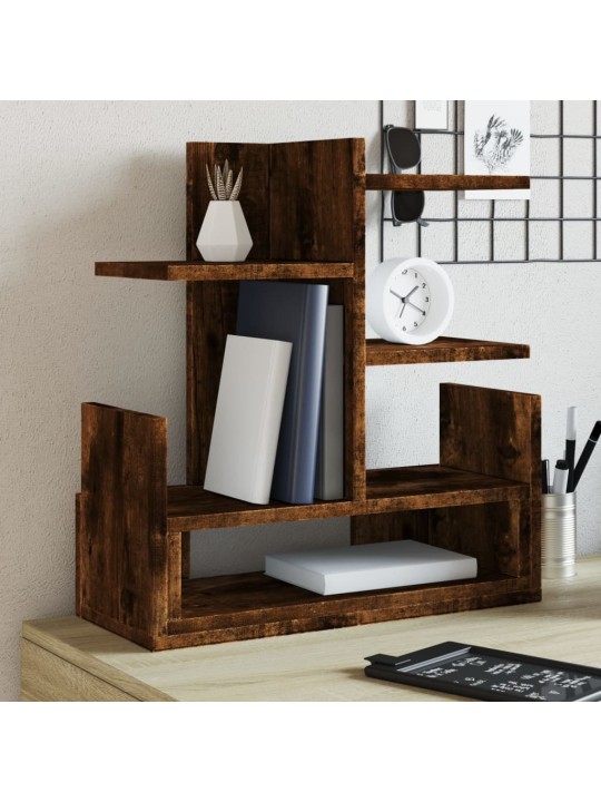 Stolní organizér kouřový dub 49 x 20 x 52,5 cm kompozitní dřevo