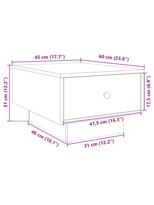 Konferenční stolek dub sonoma 60 x 45 x 31 cm kompozitní dřevo