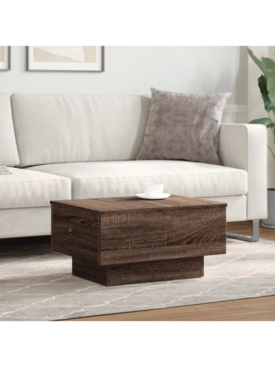 Konferenční stolek hnědý dub 60 x 45 x 31 cm kompozitní dřevo