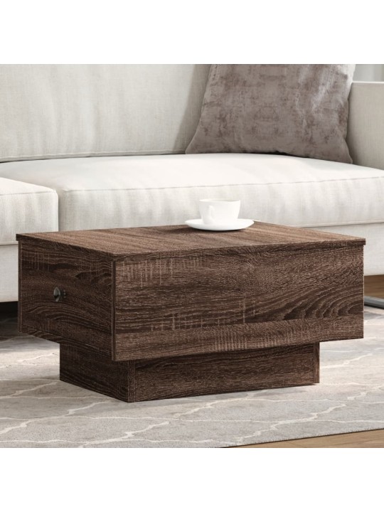 Konferenční stolek hnědý dub 60 x 45 x 31 cm kompozitní dřevo