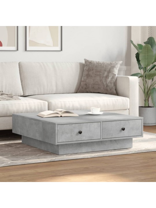 Konferenční stolek betonově šedý 90 x 90 x 28 cm dřevotříska