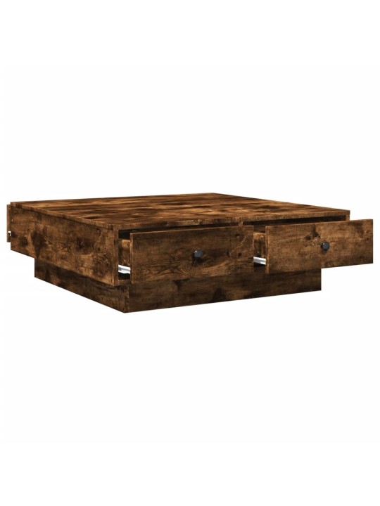 Konferenční stolek kouřový dub 90 x 90 x 28 cm kompozitní dřevo