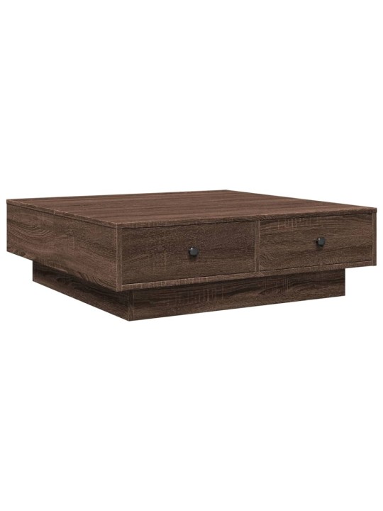 Konferenční stolek hnědý dub 90 x 90 x 28 cm kompozitní dřevo