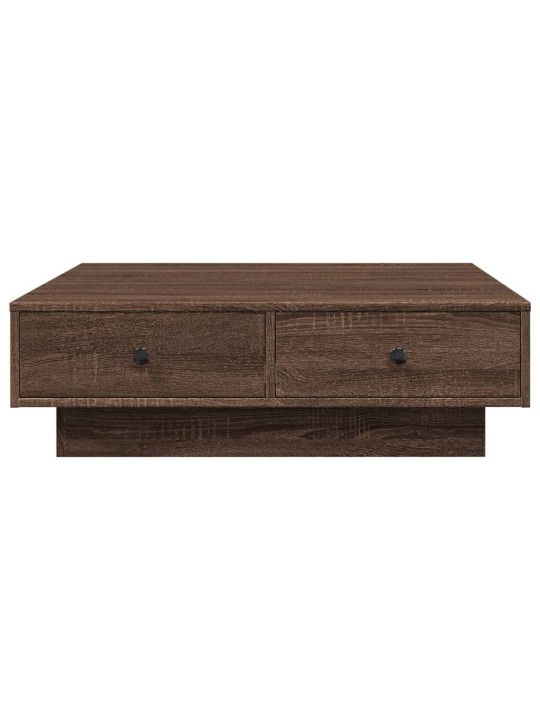 Konferenční stolek hnědý dub 90 x 90 x 28 cm kompozitní dřevo