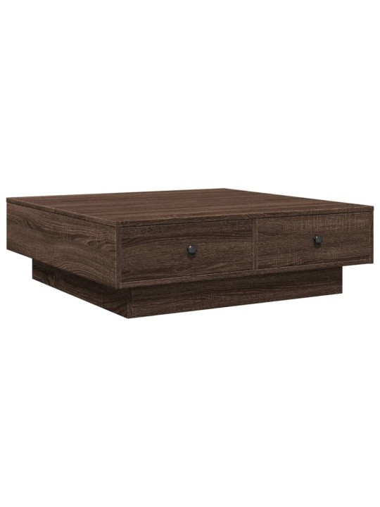 Konferenční stolek hnědý dub 90 x 90 x 28 cm kompozitní dřevo