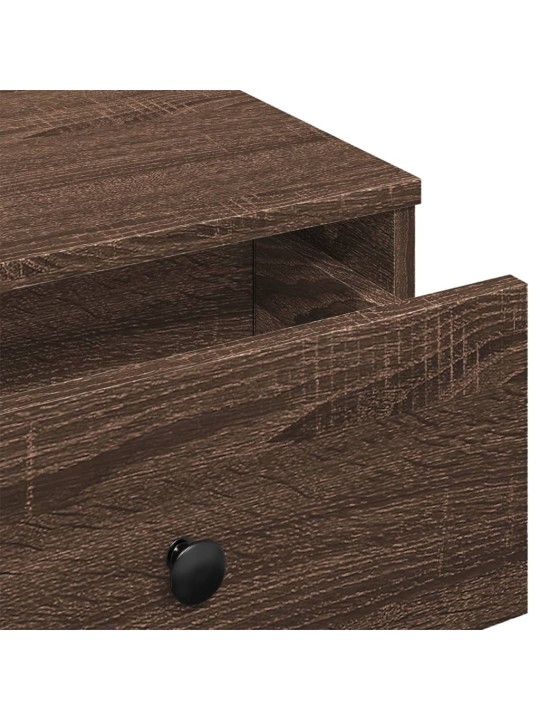 Konferenční stolek hnědý dub 90 x 90 x 28 cm kompozitní dřevo