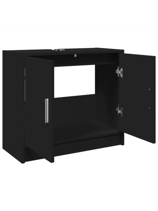 Skříňka pod umyvadlo černá 63 x 39 x 55 cm kompozitní dřevo