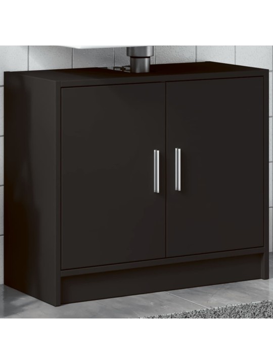 Skříňka pod umyvadlo černá 63 x 39 x 55 cm kompozitní dřevo