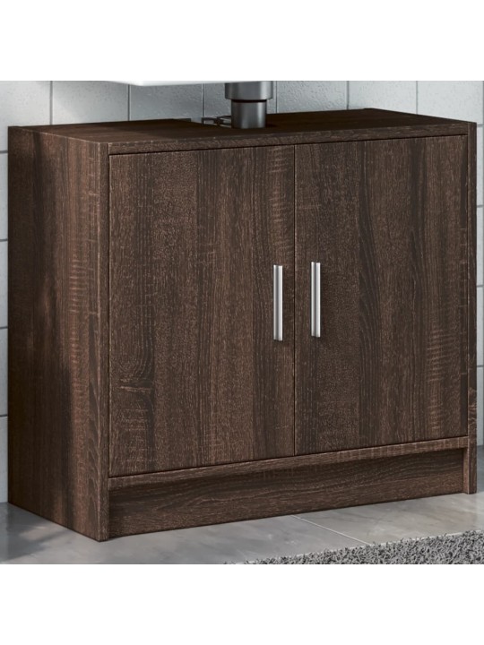 Skříňka pod umyvadlo hnědý dub 63 x 29 x 55 cm kompozitní dřevo