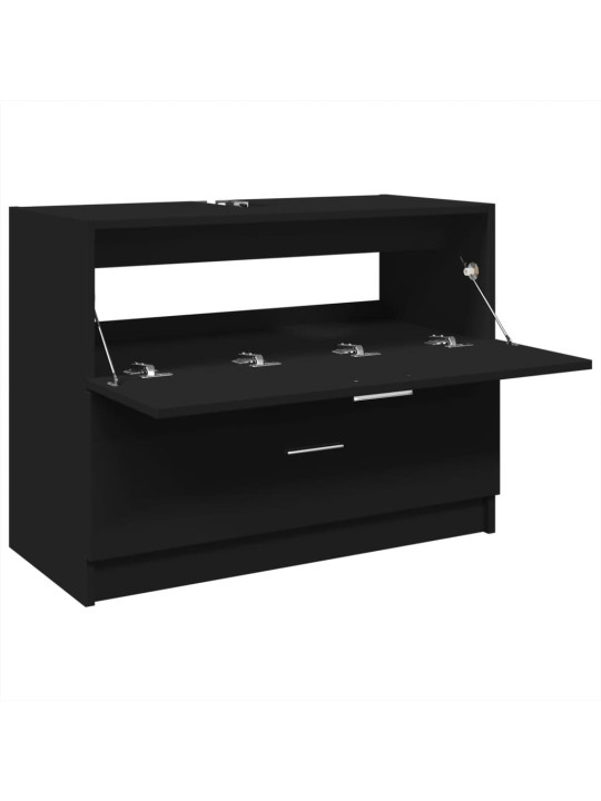 Skříňka pod umyvadlo černá 78 x 37 x 59 cm kompozitní dřevo