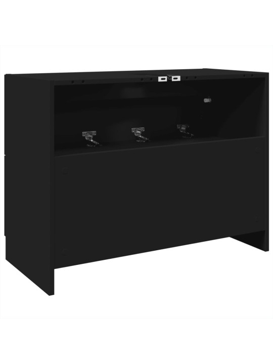 Skříňka pod umyvadlo černá 78 x 37 x 59 cm kompozitní dřevo