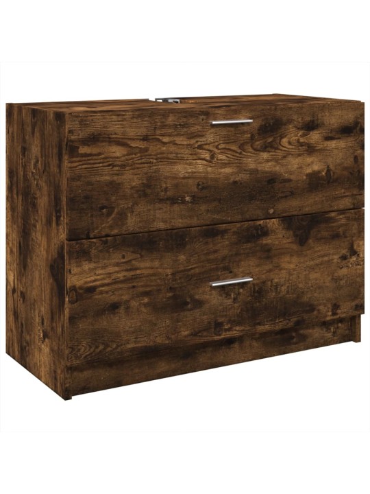 Skříňka pod umyvadlo kouřový dub 78x37x59 cm kompozitní dřevo