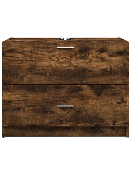 Skříňka pod umyvadlo kouřový dub 78x37x59 cm kompozitní dřevo