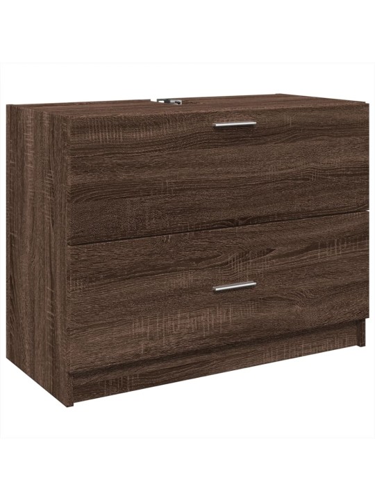 Skříňka pod umyvadlo hnědý dub 78 x 37 x 59 cm kompozitní dřevo
