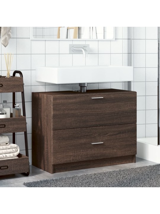 Skříňka pod umyvadlo hnědý dub 78 x 37 x 59 cm kompozitní dřevo