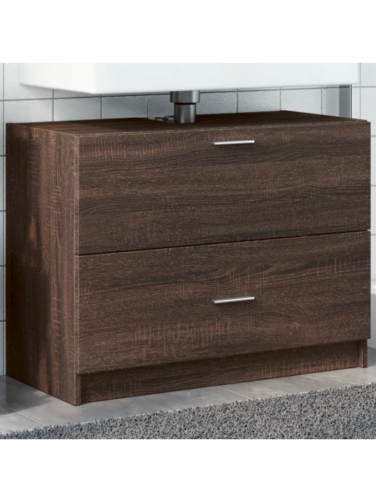 Skříňka pod umyvadlo hnědý dub 78 x 37 x 59 cm kompozitní dřevo