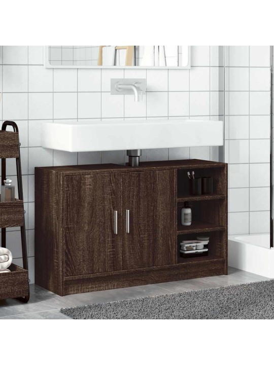 Skříňka pod umyvadlo hnědý dub 90x29x55 cm kompozitní dřevo