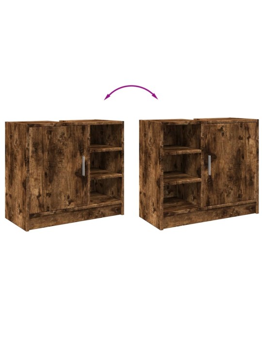 Skříňka pod umyvadlo kouřový dub 63x29x55 cm kompozitní dřevo