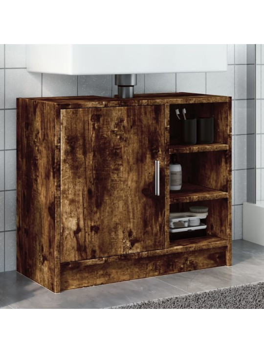 Skříňka pod umyvadlo kouřový dub 63x29x55 cm kompozitní dřevo
