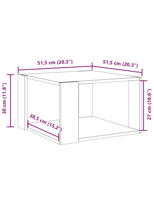 Konferenční stolek bílý 51,5 x 51,5 x 30 cm kompozitní dřevo