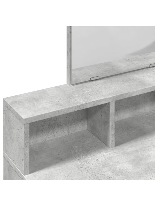 Toaletní stolek se zrcadlem betonově šedý 80 x 41 x 144,5 cm