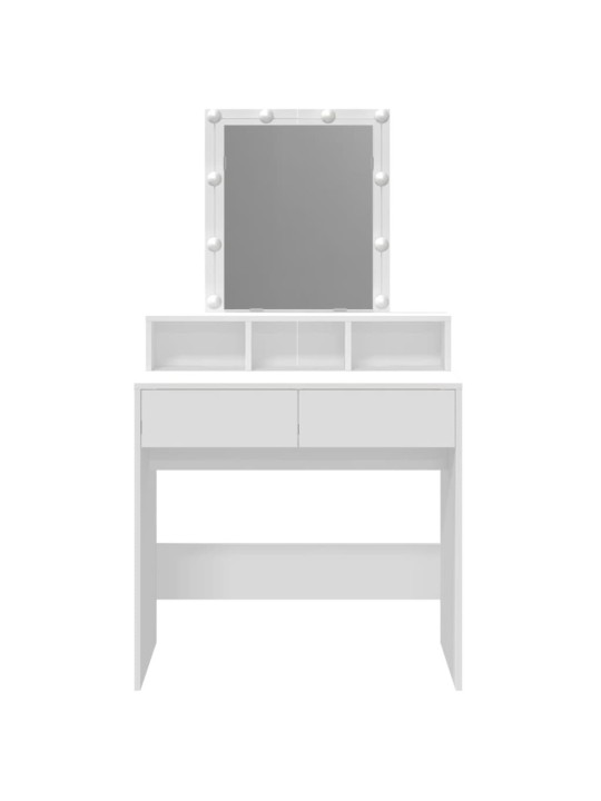Toaletní stolek s LED bílý 80 x 41 x 144,5 cm