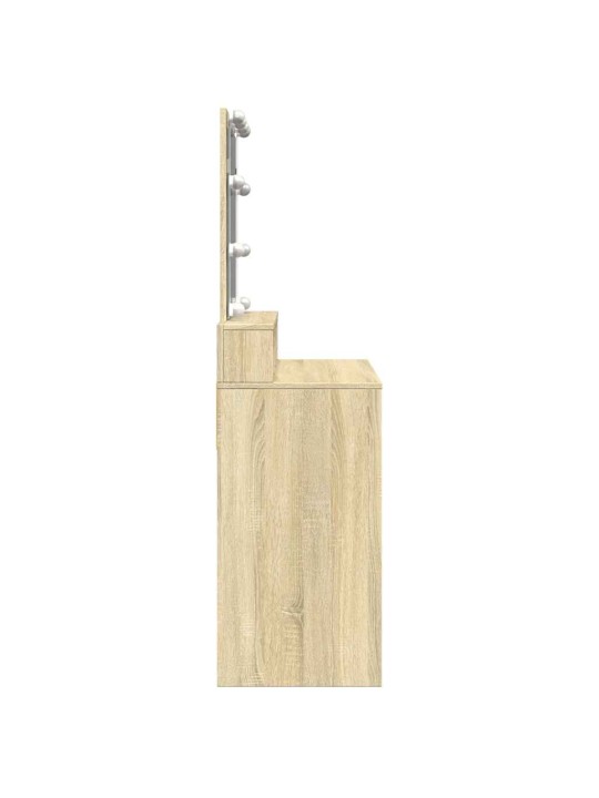 Toaletní stolek s led dub sonoma 80 x 41 x 144,5 cm