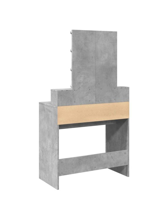 Toaletní stolek s led betonově šedý 80 x 41 x 144,5 cm