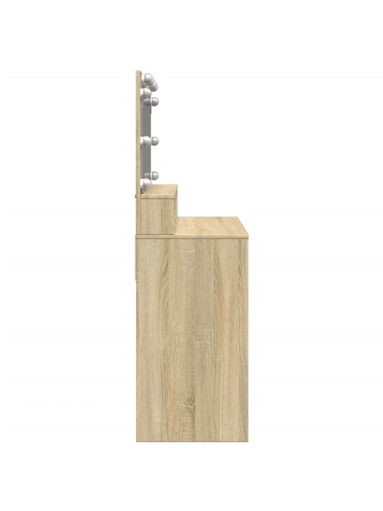 Toaletní stolek s led dub sonoma 80 x 41 x 134,5 cm