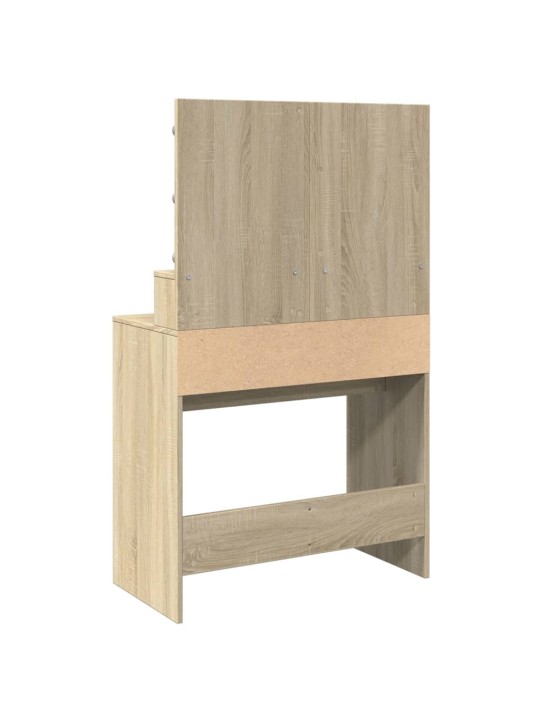 Toaletní stolek s led dub sonoma 80 x 41 x 134,5 cm