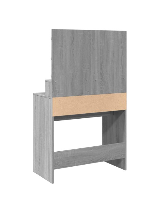 Toaletní stolek s led šedý sonoma 80 x 41 x 134,5 cm